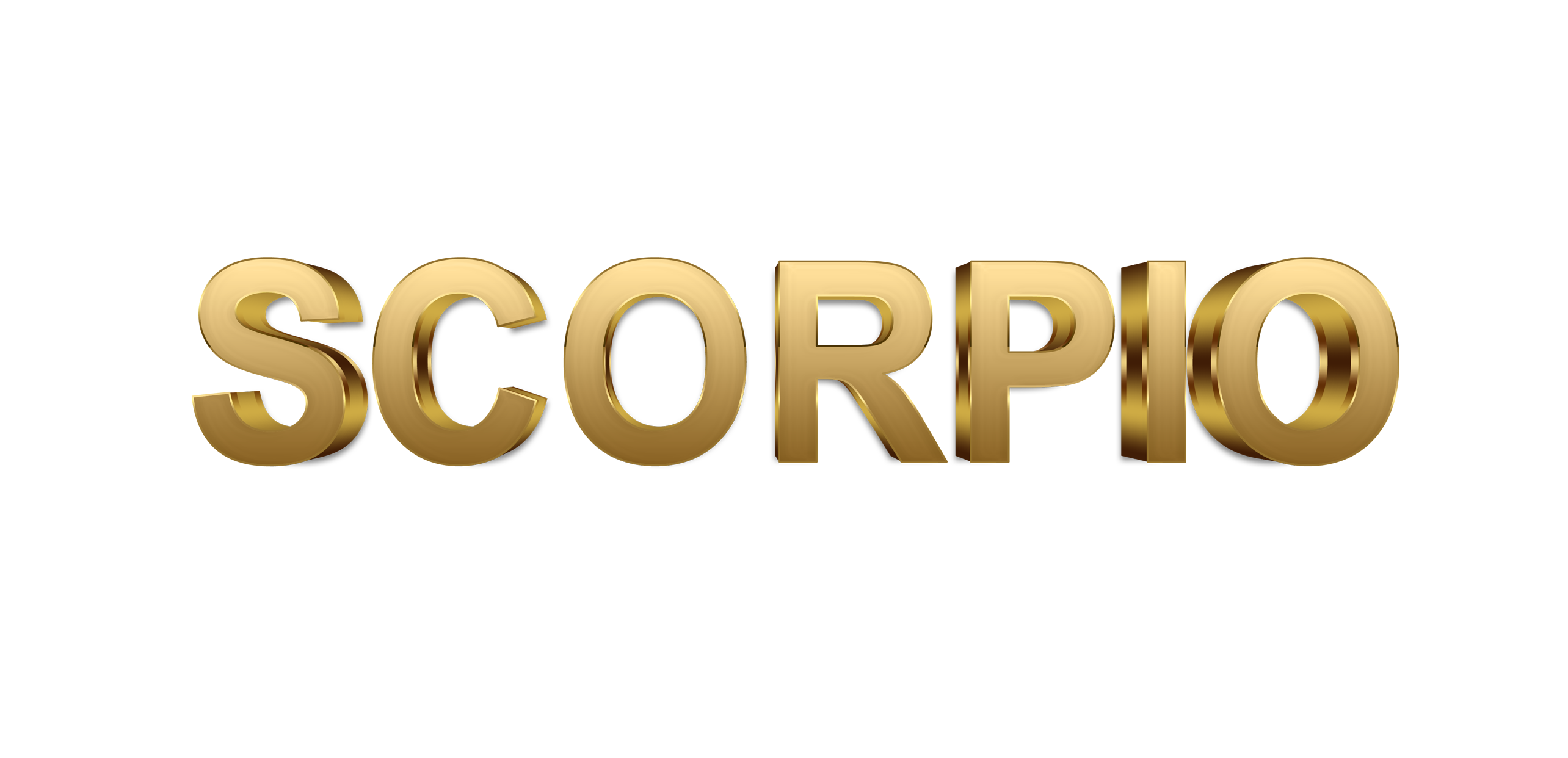 Scorpio word png, Scorpio png, word Scorpio gold text typography PNG images free